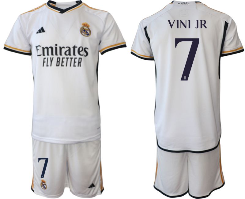 Men 2023-2024 Club Real Madrid home white #7 Soccer Jersey